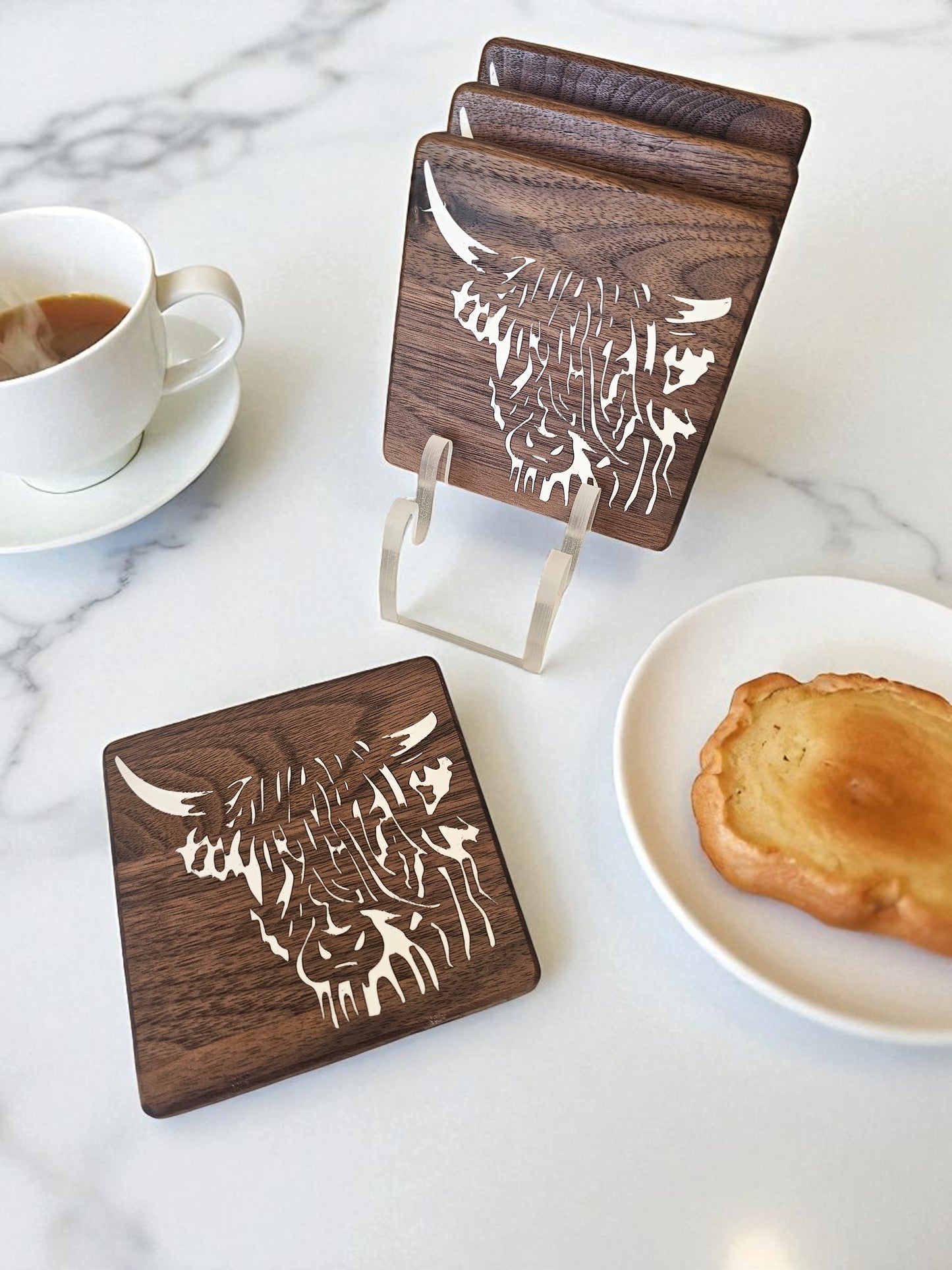 Highland Cow Coaster Set