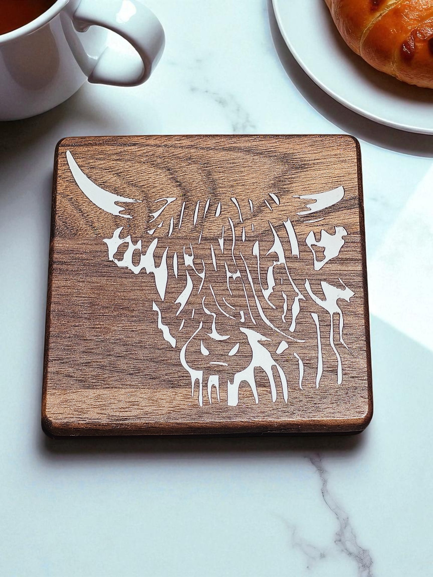 Highland Cow Coaster Set