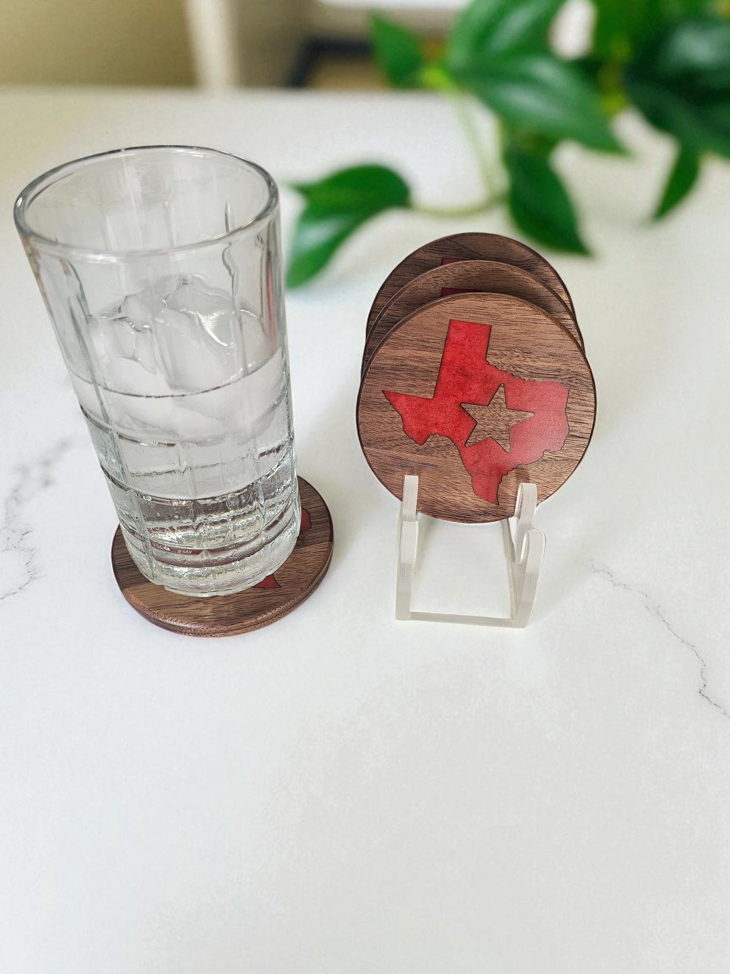 Texas Epoxy Coaster Set