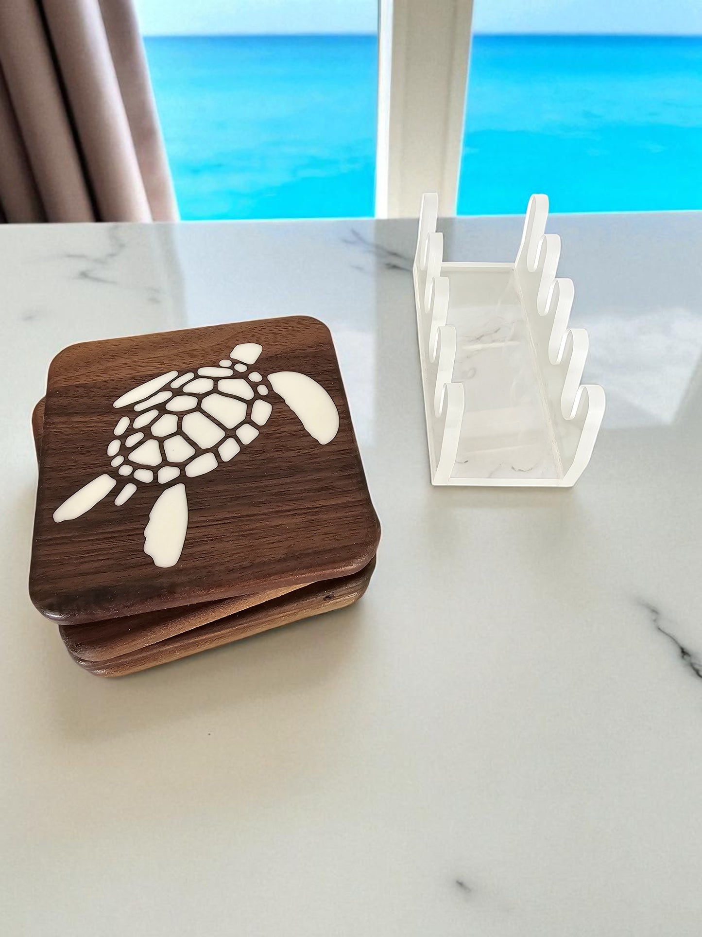 Sea Turtle Coaster Set
