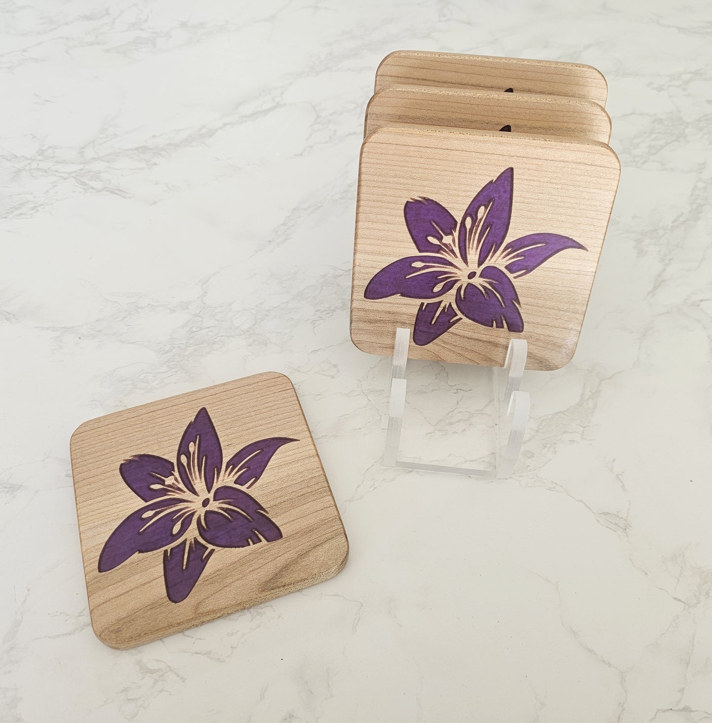 Lily in Bloom Coaster Set