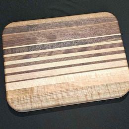 Walnut & Maple Ombre Cutting Board | Kitchen Knife Board