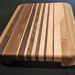 Walnut & Maple Ombre Cutting Board | Kitchen Knife Board