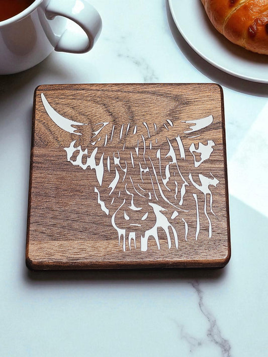 Highland Cow Coaster Set