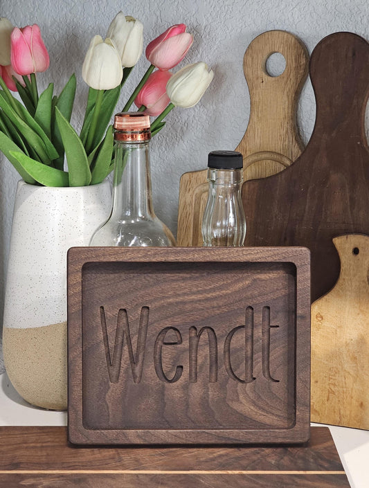 Personalized Walnut Tray